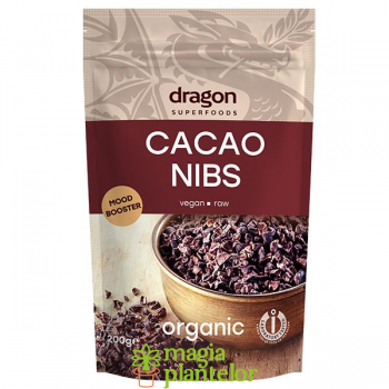 Boabe de cacao miez bio 200 G - Dragon Superfoods
